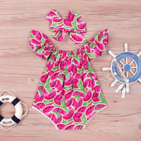 Other - Watermelon baby girl romper 🍉